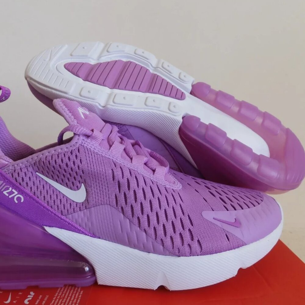 943345-501 Nike Air Max 270 Fuchsia Purple White Pink Kids Youth Size 11C-7Y New